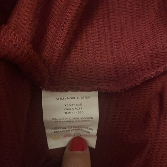 RDI Dark Red and Black Long Sleeve Light Hooded Pullover, Size Large - Picture 5 of 8